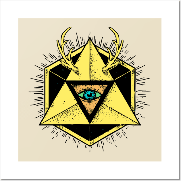 Triangle deer eyes Wall Art by Spectrum